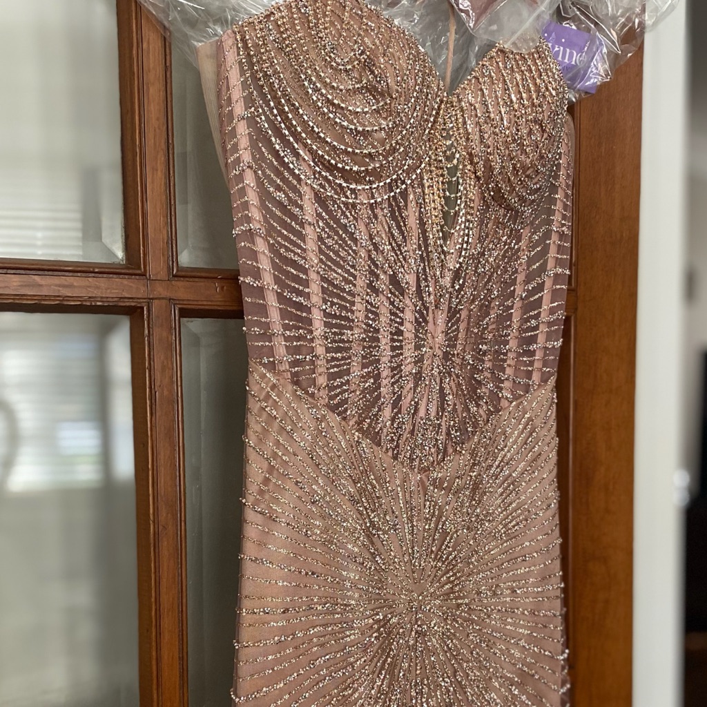 Sparkly Gold Corset Prom Dress, Formal Dress, Gala Gown Or Pageant Evening Gown